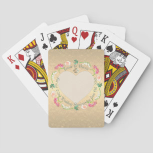 Personligt bröllp-årsdagen Fresia-Blommigten Casinokort