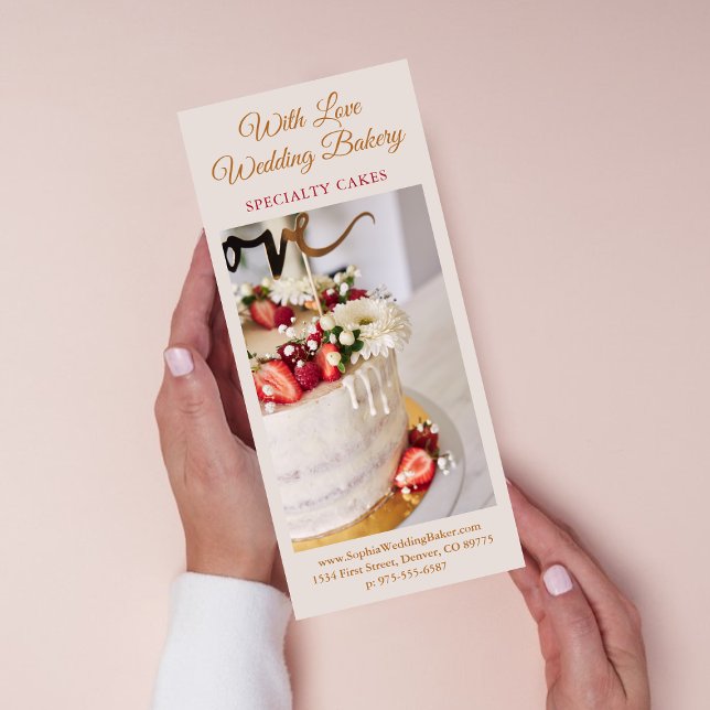 Personligt bröllp Bakery Cake Promotional Marknads Reklamkort (Skapare uppladdad)