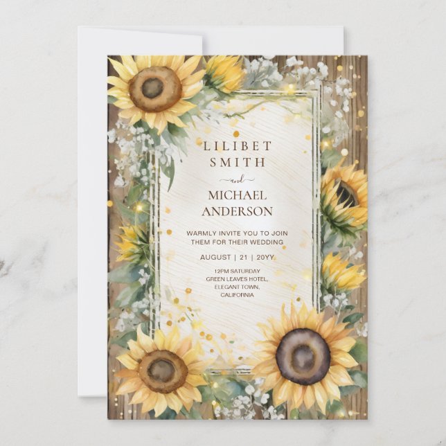 Personligt bröllp Birthday Baby Shower Pension Inbjudningar (Framsida)