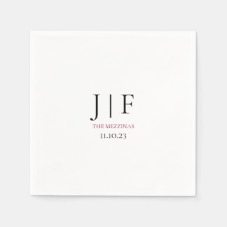 Personligt bröllp Cocktail Pappersservett