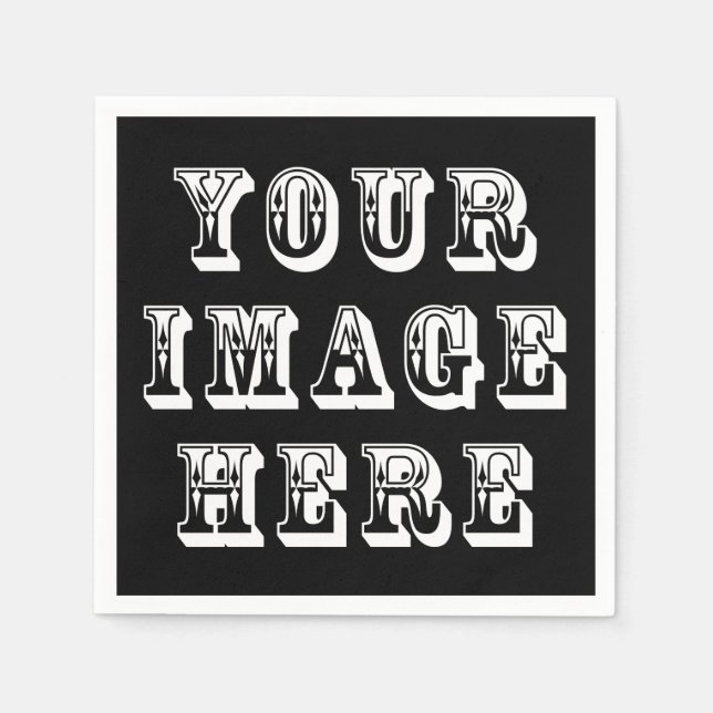 Personligt bröllp Favor Pappersservett (Framsidan)