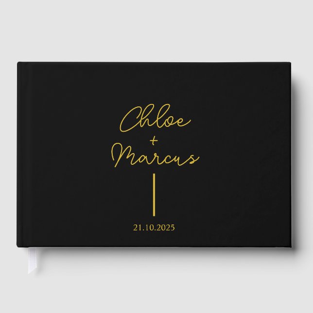 Personligt bröllp Guest Bok , Luxury Sand Färg , (Framsida)