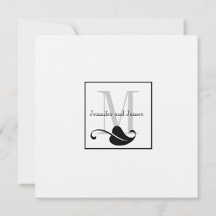 personligt bröllp inbjuder Monogram Logotyp Namn Inbjudningar