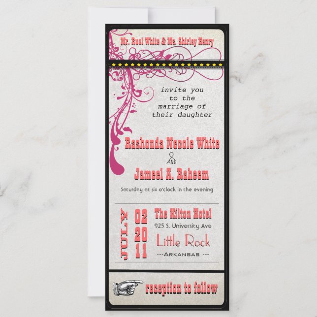 Personligt bröllp inbjudningar (Framsida)