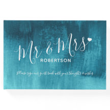 Personligt bröllp konst i gäst bok