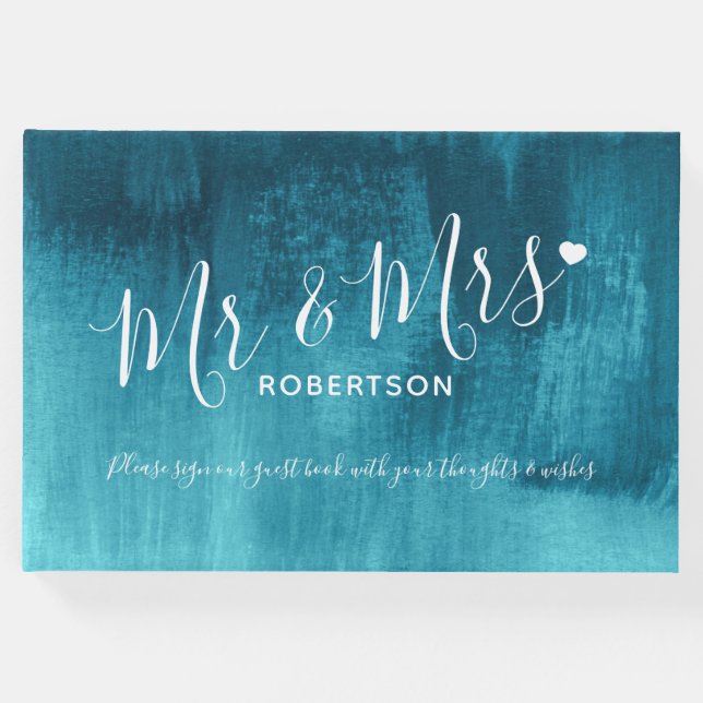 Personligt bröllp konst i gäst bok (Framsida)