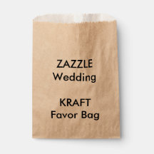 Personligt bröllp KRAFT Papper Favor Bag