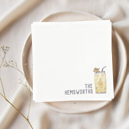 Personligt bröllp Napkins Piña Colada Cocktail Hou Pappersservett
