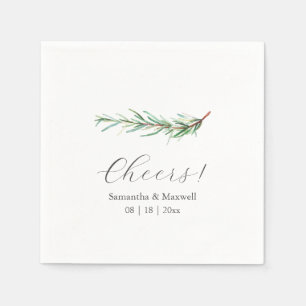 Personligt bröllp Napkins Simple Rosemary Pappersservett