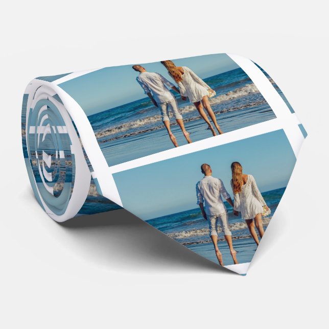 Personligt bröllp Par Photo Neck Tie Slips (Rullad)