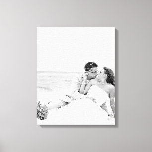 Personligt bröllp Photo and Lyrics Canvas Art