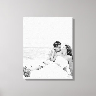Personligt bröllp Photo and Lyrics Canvas Art