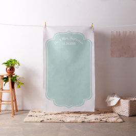 Personligt bröllp Photo BackDrop - Mr. & Mrs Mint Tyg