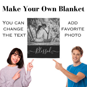 Personligt bröllp Photo Fleece Blanket