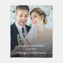 Personligt bröllp Photo Fleecefilt