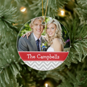 Personligt bröllp Photo Keepsak Helgdag Ornament