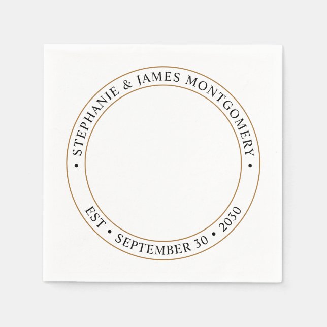 Personligt bröllp Photo Pappersservett (Framsidan)