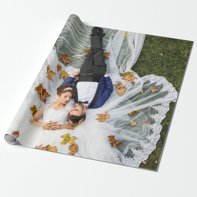 Personligt bröllp Photo Presentpapper (Utrullad)