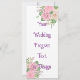 Personligt bröllp-program - redigerbar mall