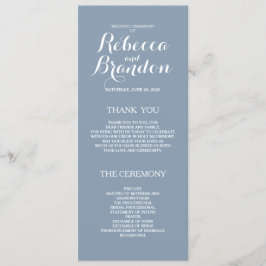 Personligt bröllp-programmet Dusty Blue Designer S Program