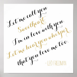 Personligt bröllp sång guld, lägg till ett eget ci poster