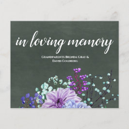 Personligt bröllp Signs Chalkboard Lila Mint Blomm