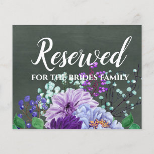 Personligt bröllp Signs Chalkboard Lila Mint Blomm