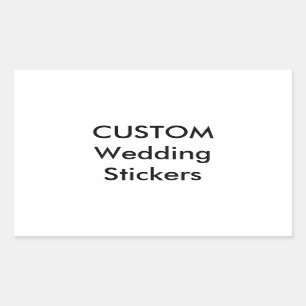 Personligt bröllp Stickers RecTANGLE MATTE (4 pk.) Rektangulärt Klistermärke