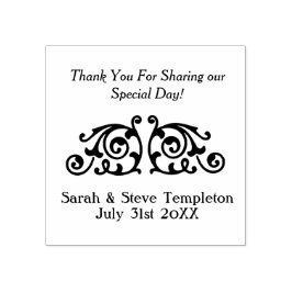 Personligt bröllp Tack Stämpel