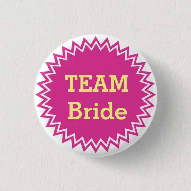 Personligt bröllp Team Bride Buttons Knapp (Framsida)