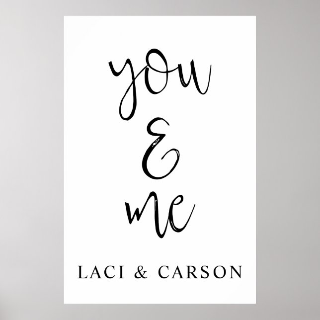 Personligt bröllp-tecken - välkomstplats för Perso Poster (Framsidan)