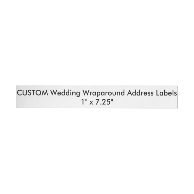 Personligt bröllp Wraparound-Adressetiketter 1"x7. Etikettband (Individuell)