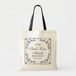 Personligt bröllppartytote bags för brud tygkasse