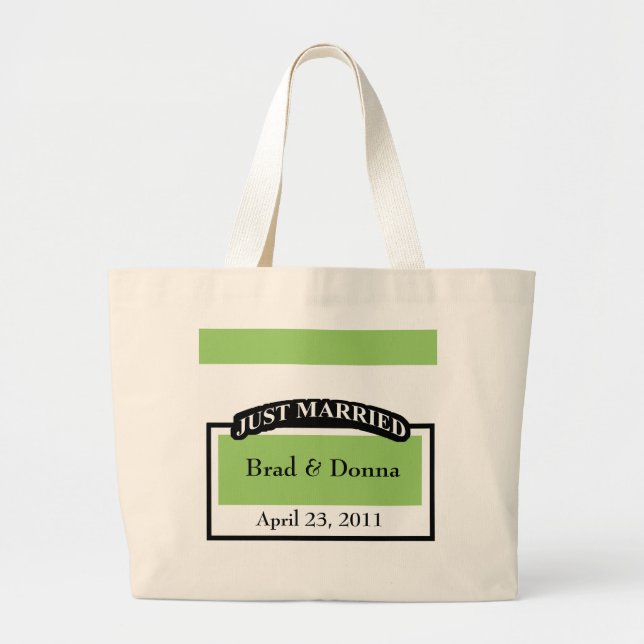 Personligt bröllptote bags jumbo tygkasse (Framsidan)