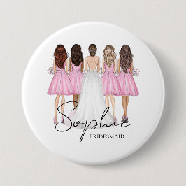 Personligt Brudtjänst Anpassat Namn Present Knapp