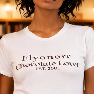 Personligt chokladälskarens namn etablerat t shirt