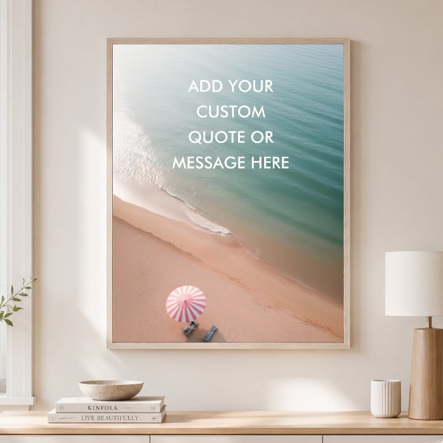 Personligt Citat – Drömsk Strand Ocean Poster (Personalized Quote – Dreamy Beach Ocean Poster)