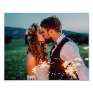 Personligt daterat fotoboktryck 8x10 fototryck
