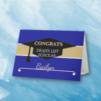 Personligt DEAN'S LIST-stipendiat gratulationskort