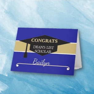 Personligt DEAN'S LIST-stipendiat gratulationskort Kort