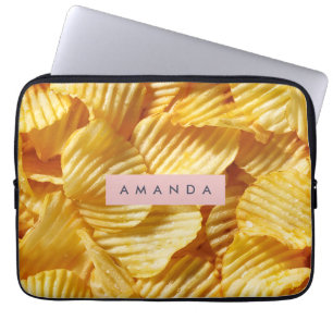 Personligt designade krispiga potatischips laptop fodral