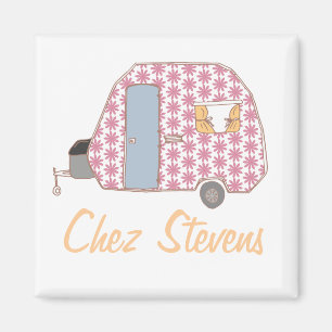 Personligt designade retro vintage husvagnsmagnete magnet