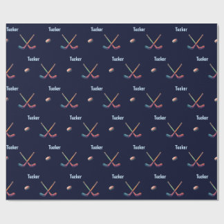 Personligt designat ishockey-inpackningspapper presentpapper