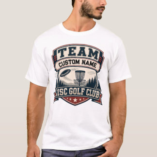 Personligt DiscGolf Klubb Universitetslogotyp T Shirt