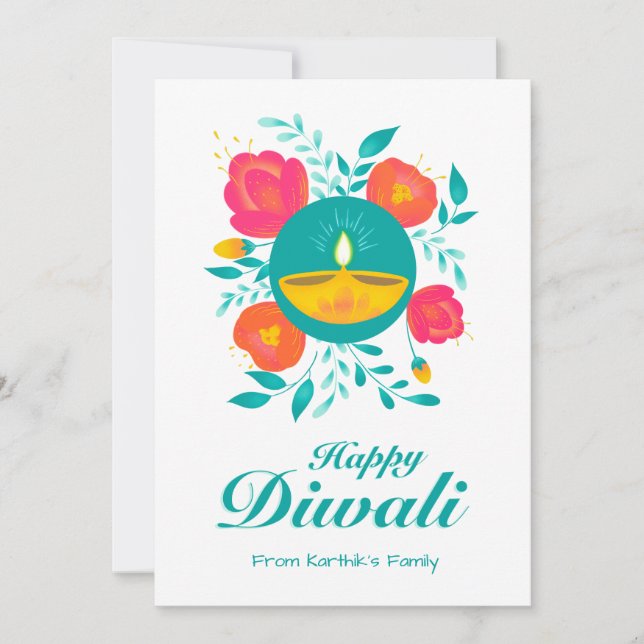 Personligt Diwali-grußkort Kort (Framsida)