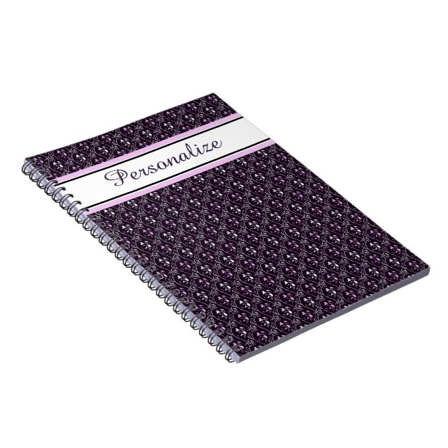 Personligt druvrankesdesign anteckningsbok (Högra Sidan)