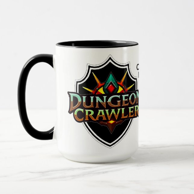 Personligt Dungeon Crawler Färglogotyp Mugg (Vänster)