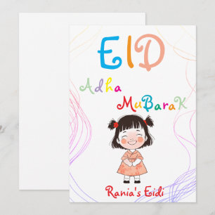 Personligt Eid Mubarak/Eid-hälsning för barn Inbjudningar