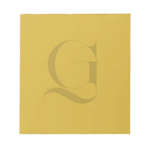 Personligt enkel anpassat monogram M guld Anteckningsblock