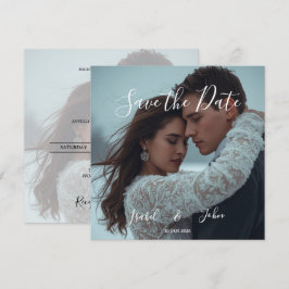 Personligt enkel modern vinter bröllopskort inbjudningar